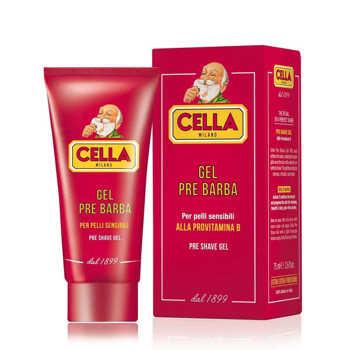 Cella Milano Conditioning Pre-Shave Gel – Italian Skin-Protecting Gel for Smooth, Irritation-Free Shaving – Ideal for Me