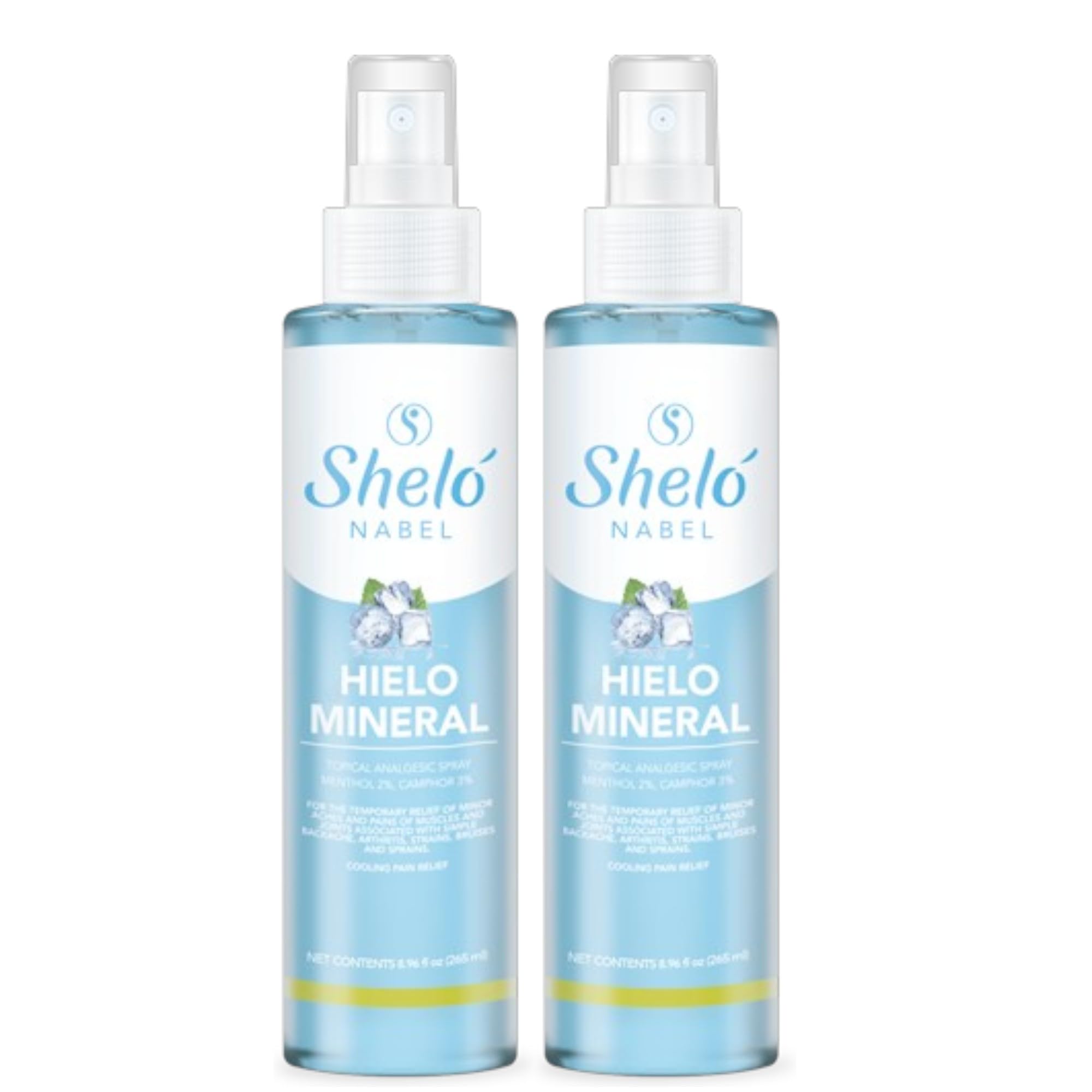Sheló NABEL Kit 2 Mineral Ice 265ml - Relaxing Pain Relief Gel for Athletes - Soothing Formula for Muscle Recovery - Per